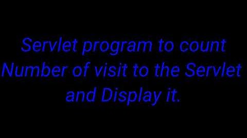 Servlet to create a variable counter using cookie || Netbeans || Enterprise Java.