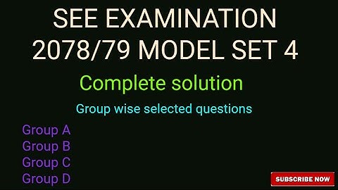 SEE Science 2079 Model set 4 with solution| SEE examination  SEE Science important questions answer