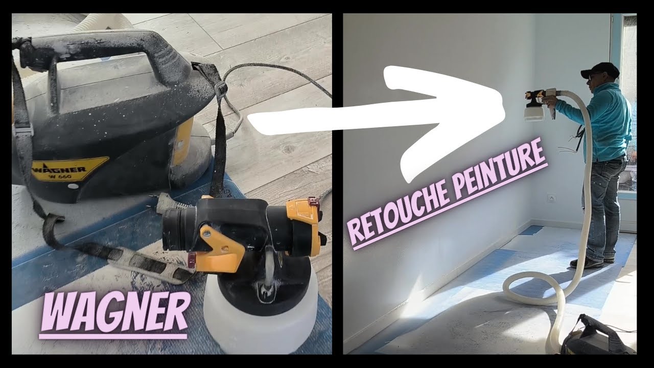 WAGNER pistolet peinture retouche peinture mural w660 - YouTube