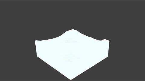 Un simulador de fluidos con una propiedad Emisión desde Cycles y partículas