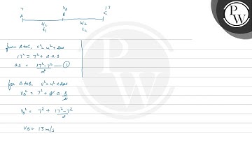 A particle moving along a straight line with uniform acceleration has velocities \( 7 \mathrm{~m...