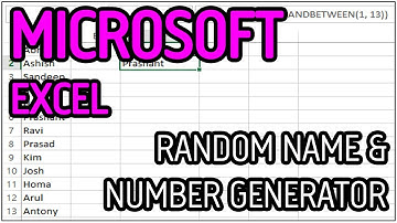 HOW TO CREATE A RANDOM NAME/NUMBER GENERATOR IN MICROSOFT EXCEL 2010