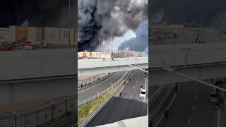 Кошмар в Москве! Дроны над Москвой: взрывы, пожары и дым #война #fire #пожар #новости #дтп