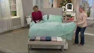 Berkshire Blanket Velvet Soft Solid Cozy Sheet Set on QVC screenshot 5