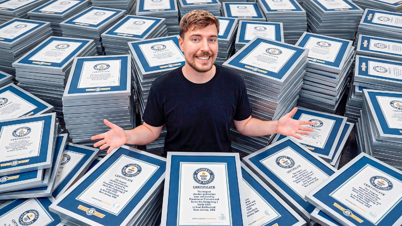 How Many World Records Has MrBeast Broken?
