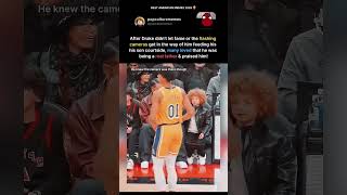 drake praised for "daddy mode" with adonis at raptors game #drake