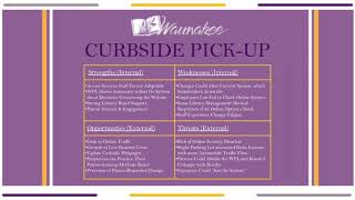 Waunakee Public Library Cubside Pick up Service