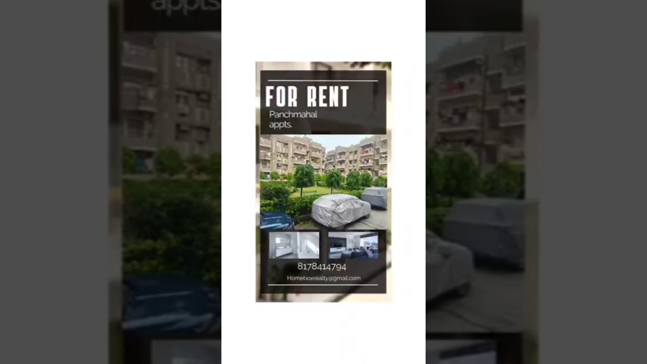 3bhk for rent in panchmahal appts. ip extension 