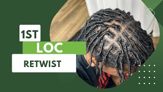 1st Retwist at 4 Weeks | Flawless Loc Retwist Video