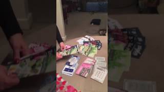 Handing out Plexus brochures and samples