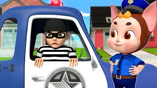 Baby Police Officer Chase Thief - Stranger In Prison - Police Officer Songs | Rosoo Kids Song