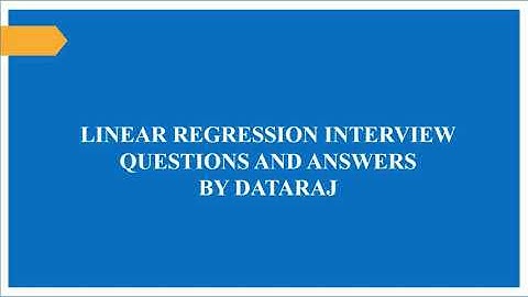 Linear Regression Interview Questions and Answers, SLR, MLR. Job Preparation.