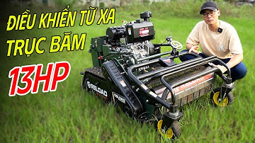 Máy Cắt Cỏ Trục Băm Điều Khiển Từ Xa Động Cơ DIESEL An Toàn Hiệu Quả