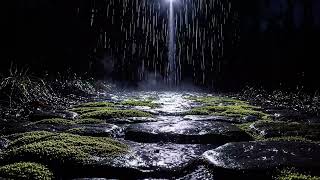 Midnight Stone Path Rain 10 Hours | Dark Atmospheric Sleep Sounds