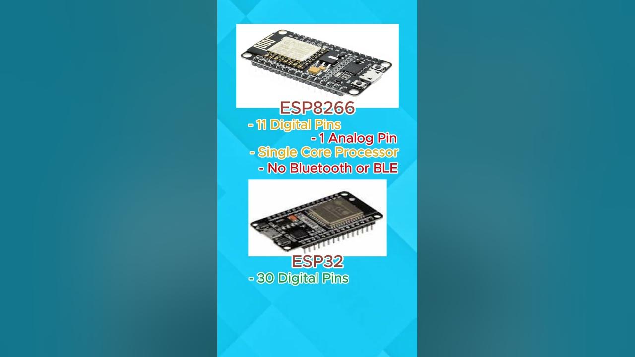 ESP8266 vs ESP32 - Specs Showdown! || Heonics #esp8266 #wifimodule # ...