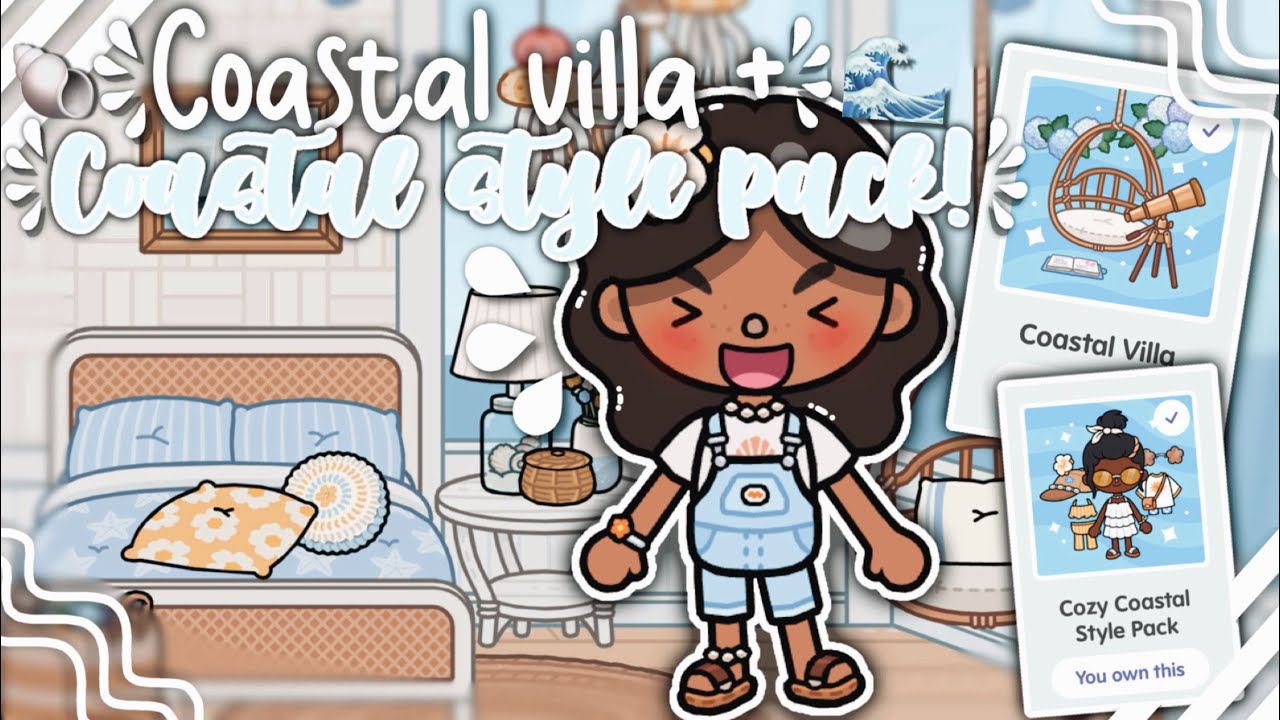Coastal Villa + Coastal Style Pack Review! 🌊🌴 *voiced* Toca Life
