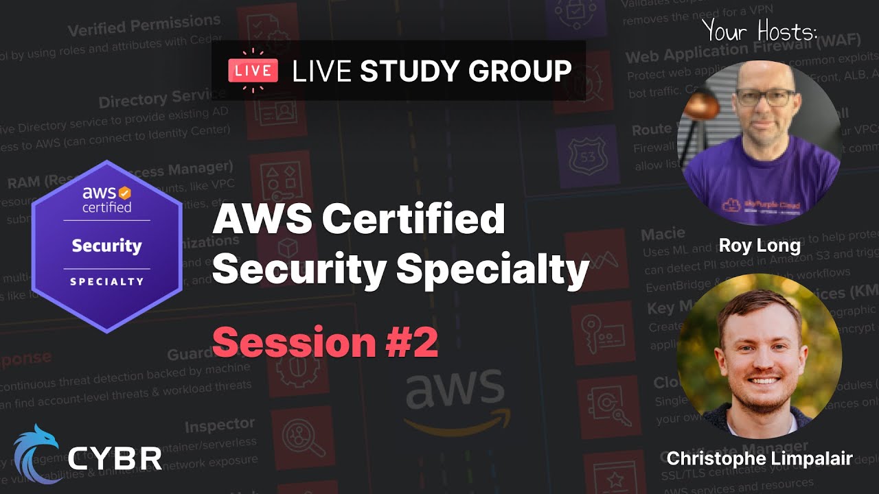 AWS Certified Security Specialty Study Group - Session 2 - YouTube
