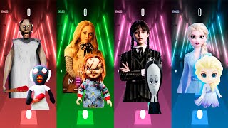 Granny song | Megan (m3gan) | Wednesday dance tiktok remix | Elsa Let it go | Tiles Hop EDM Rush screenshot 1