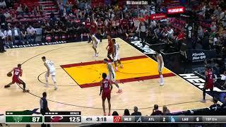 2021.10.22 Heat vs Bucks Omer Yurtseven Highlights, 8 points in 8 mins