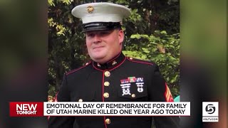 Emotional day of remembrance for family of Utah Marine Staff Sgt. Taylor Hoover killed one year ago