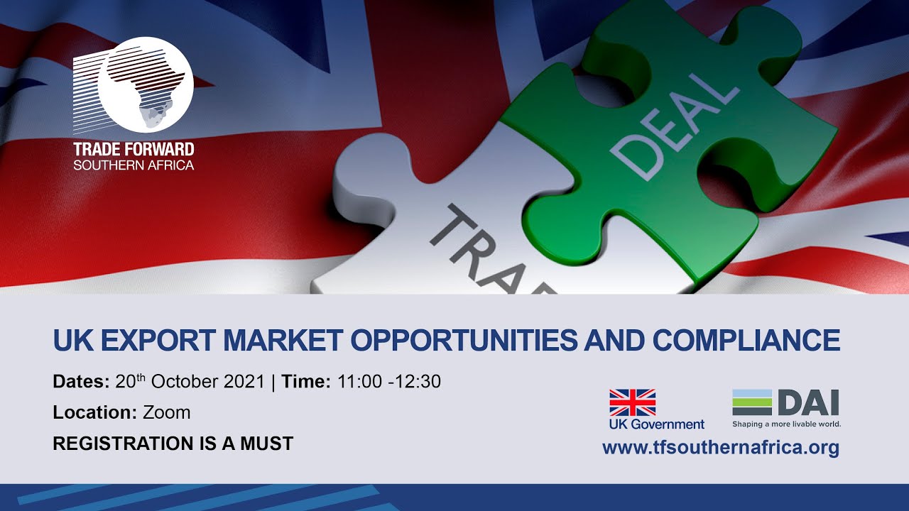 TFSA Webinar 20 October: UK export market opportunities and compliance