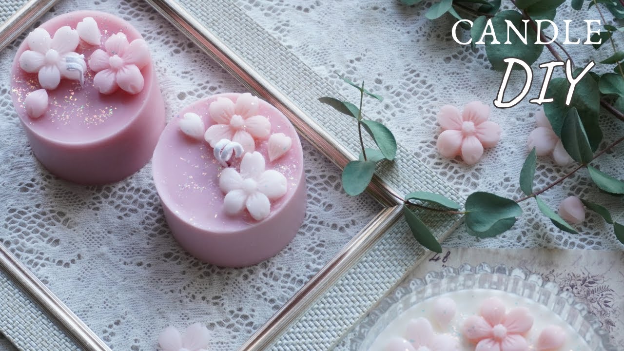作業vlog 桜キャンドル作りsakuraのアロマオイルの香り Making Cherry Candles Made With Sakura S Aroma Oil Youtube