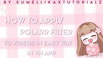How to apply polarr filter in videos in a new easy way in vn app🌿 | by Sumellikaxtutorialz