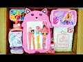 Unboxing Cute Pink Stationery, Pencil Box, Sharpener, Piggy bank, Pouch, Erasner, Water Bottle,  etc