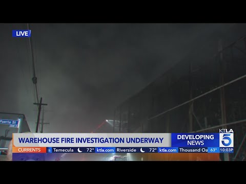 Boyle Heights warehouse fire under investigation