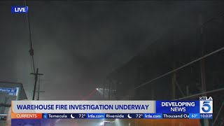 Boyle Heights warehouse fire under investigation