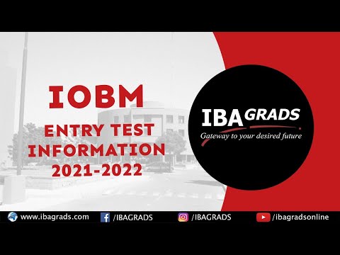 IOBM Entry Test Information 2021-22