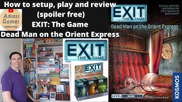 Exit the Game: Dead Man on the Orient Express. How to setup, play and review. Escape Room.AmassGames