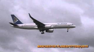 Air Astana Airlines Boeing 757-28A(WL) P4-MAS Landing At London Heathrow Airport On 17/10/2015