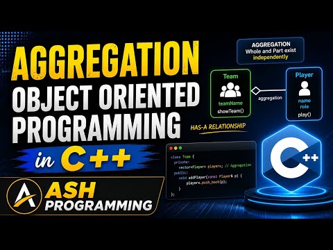 Aggregation 🌟🎉||#coding #cplusplus #python #learnprogramming #youtube Make a description