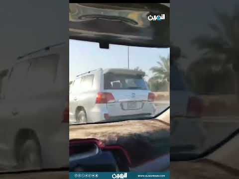امرأة تتسبب بحادث سير على طريق المطار باتجاه القادسية اصطدمت بعجلة نوع كورلا وصعدت الجزرة