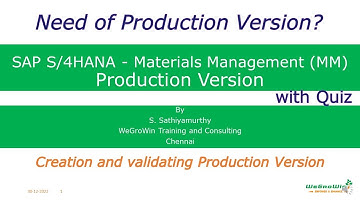 SAP MM | Production Version in SAP S/4HANA | Must-Know for Subcontracting & BOM Explosion | 02-23