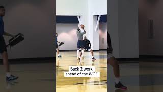 Shai Gilgeous-Alexander staying sharp before the Western Conference Finals today at Thunder practice