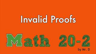 M20-2 - 1.3 Invalid Proofs
