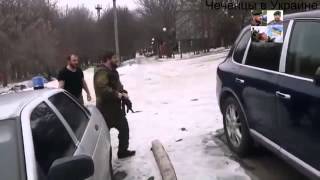 Кадыровцы увозят Porsche Cayenne из Донецка