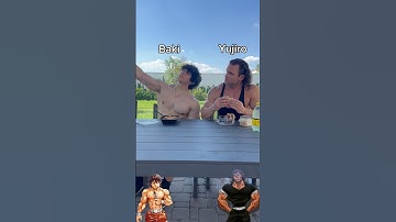 Baki & Yujiro have lunch 👹 @fakenattyjeff #yujirohanma #bakihanma