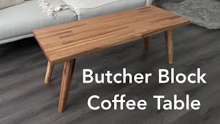 Butcher Block Coffee Table ASMR Woodworking