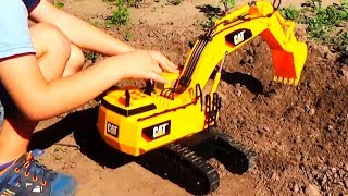 Excavator for children Tractor for Kids Construction trucks for children video for kids