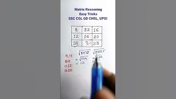 Missing Number| Reasoning Tricks| Reasoning in Hindi| Reasoning Classes for SSC CGL GD|#shorts