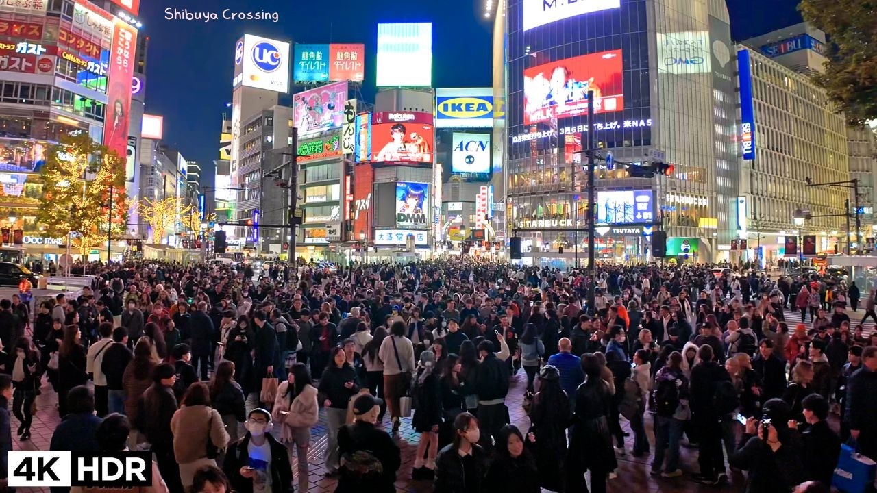 😆Look at This Crowd! Holiday Weekend Chaos @ Shibuya Crossing in Shibuya Tokyo Jp  2026 4kHDR