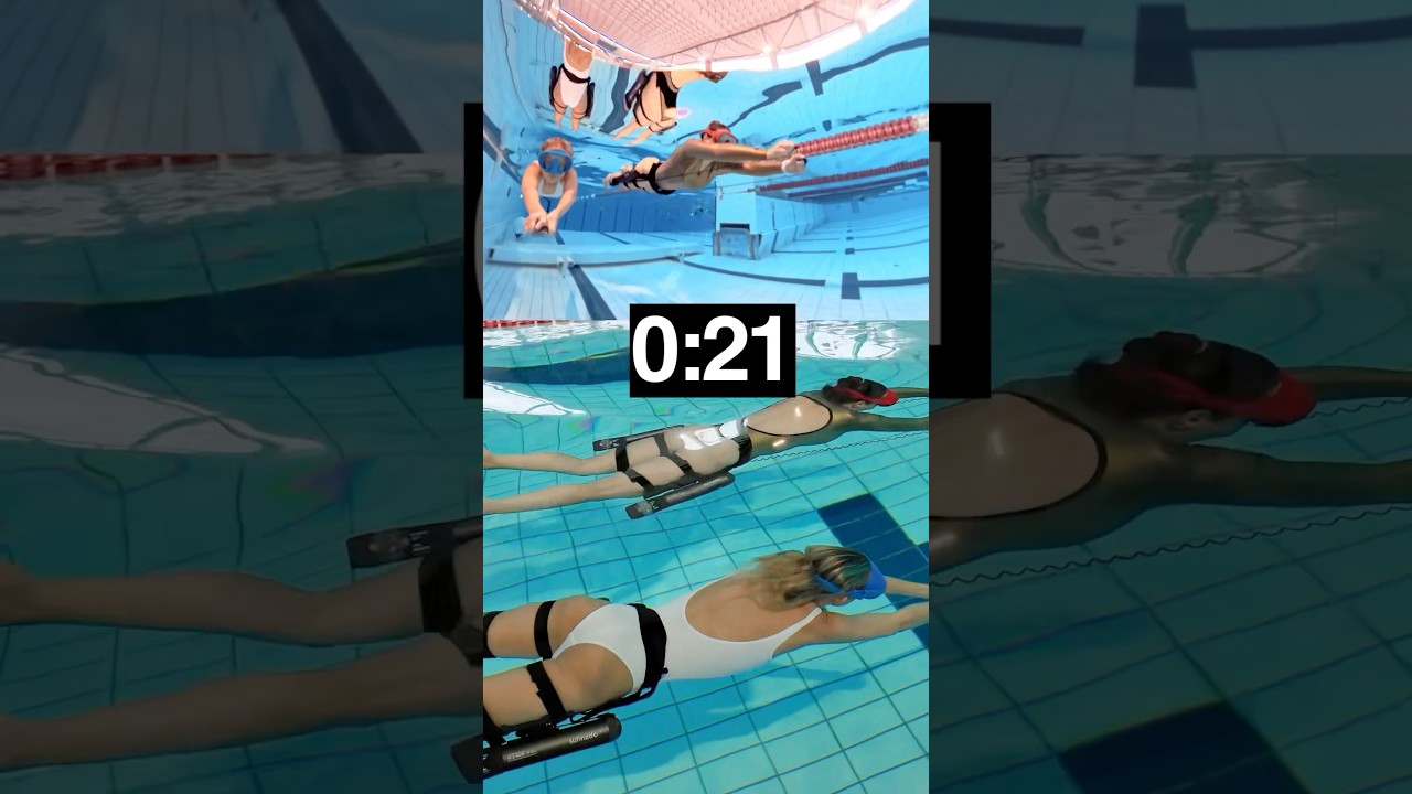 Superhero race underwater 