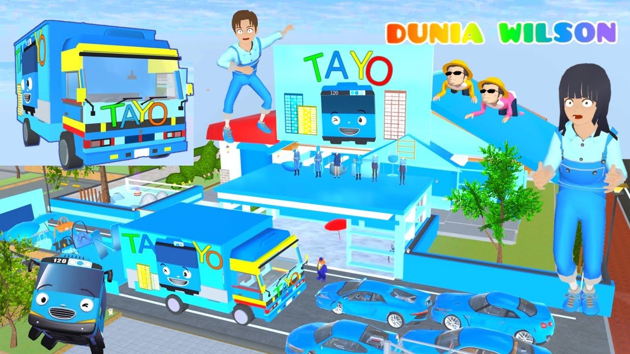 Yuta Naik Truk Oleng Bus Tayo 🤩 Yuta Kumpul Barang Biru Mobil Biru Sesuai Warna Yakuza Biru