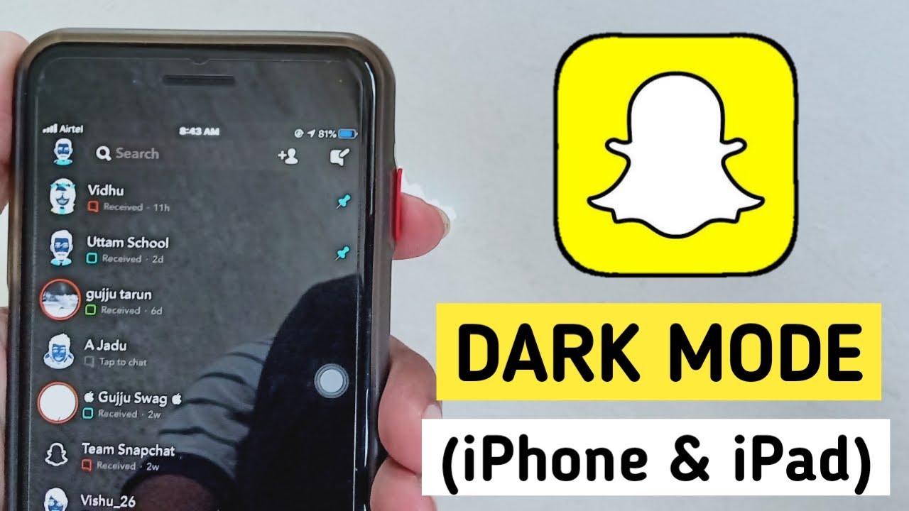 How To Get Dark Mode On Snapchat (iPhone & iPad) - YouTube