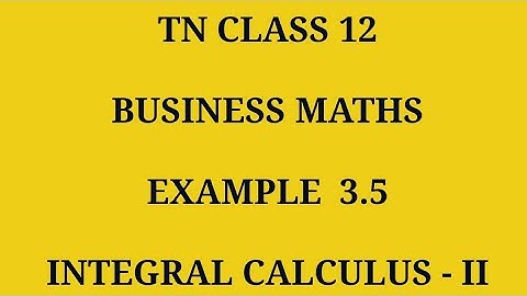 TN 12 Business maths chapter 3 example 3.5