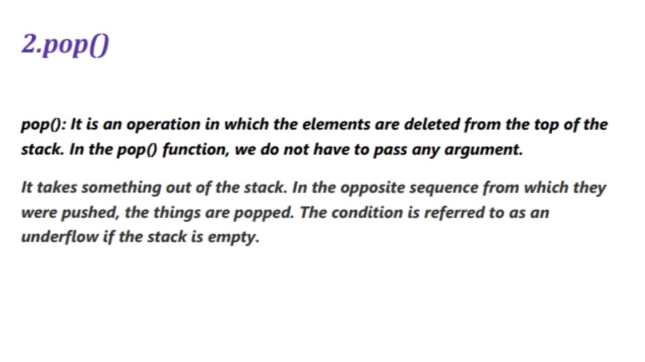 STACK implementation using C