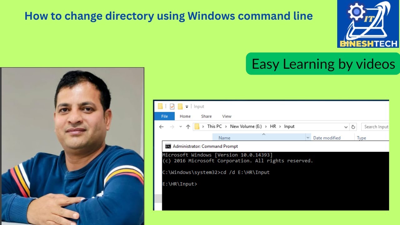 How to change directory using Windows command line - YouTube